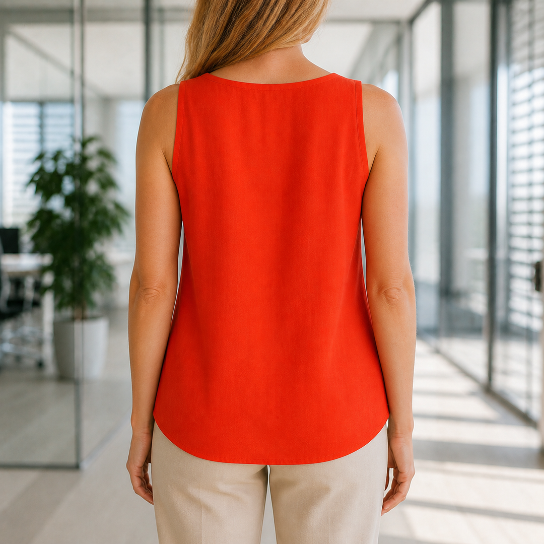 Débardeur confortable femme, coupe ample et sans manches pour les journées d'été.