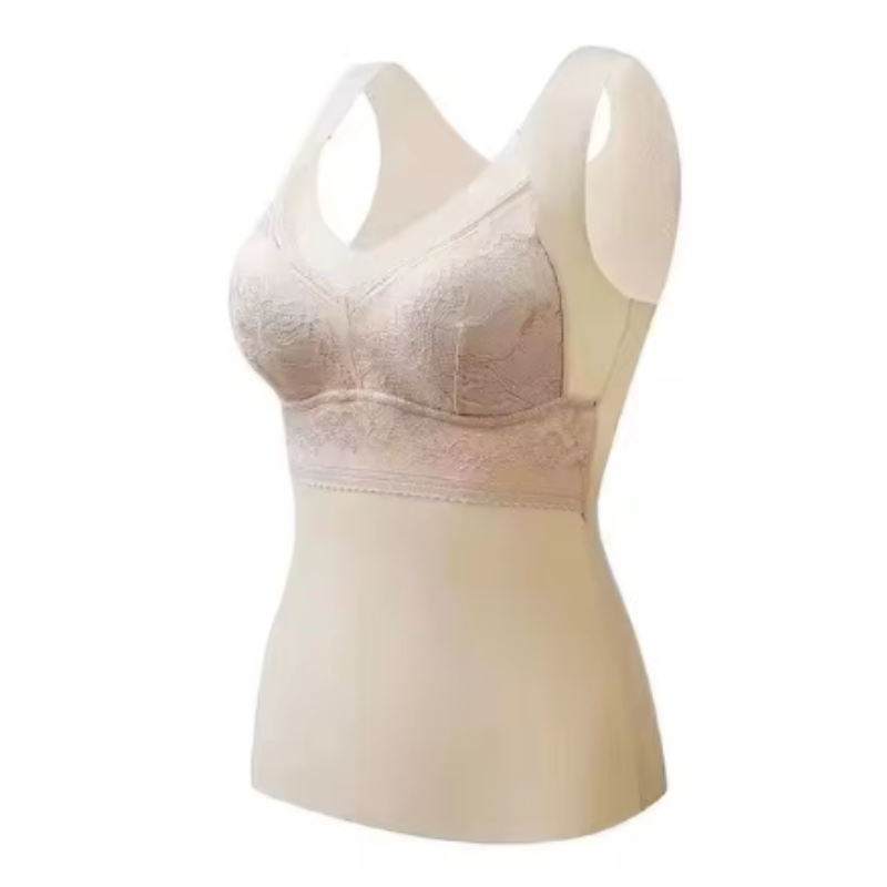 Débardeur thermique essentiel pour femmes, parfait au quotidien en hiver, avec soutien-gorge intégré pratique.