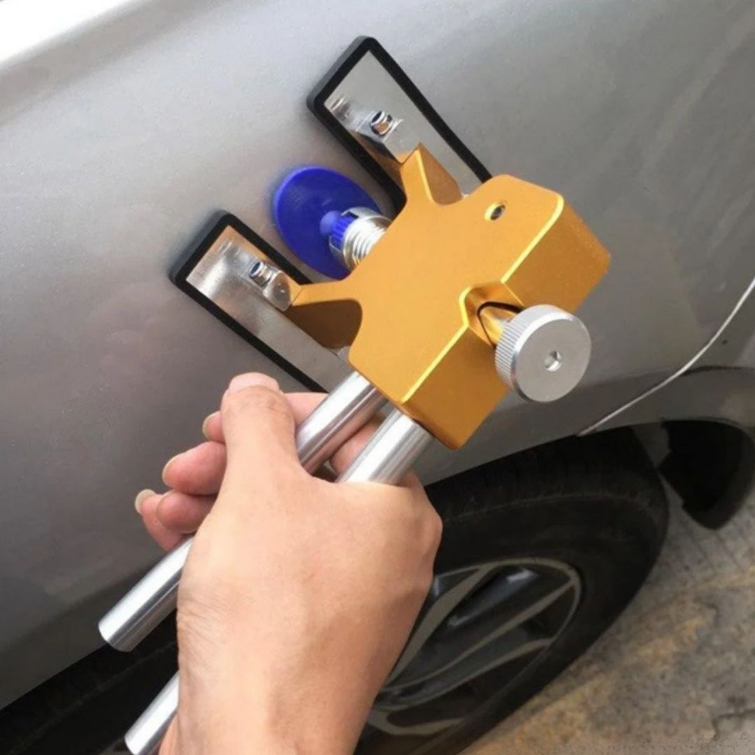 Kit complet de débosselage sans peinture pour voiture, outil professionnel de réparation de bosses et enfoncements.