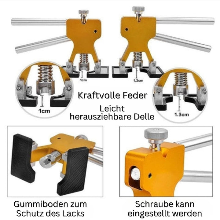 Kit débosselage voiture professionnel pour éliminer les bosses et enfoncements de la carrosserie sans peinture.