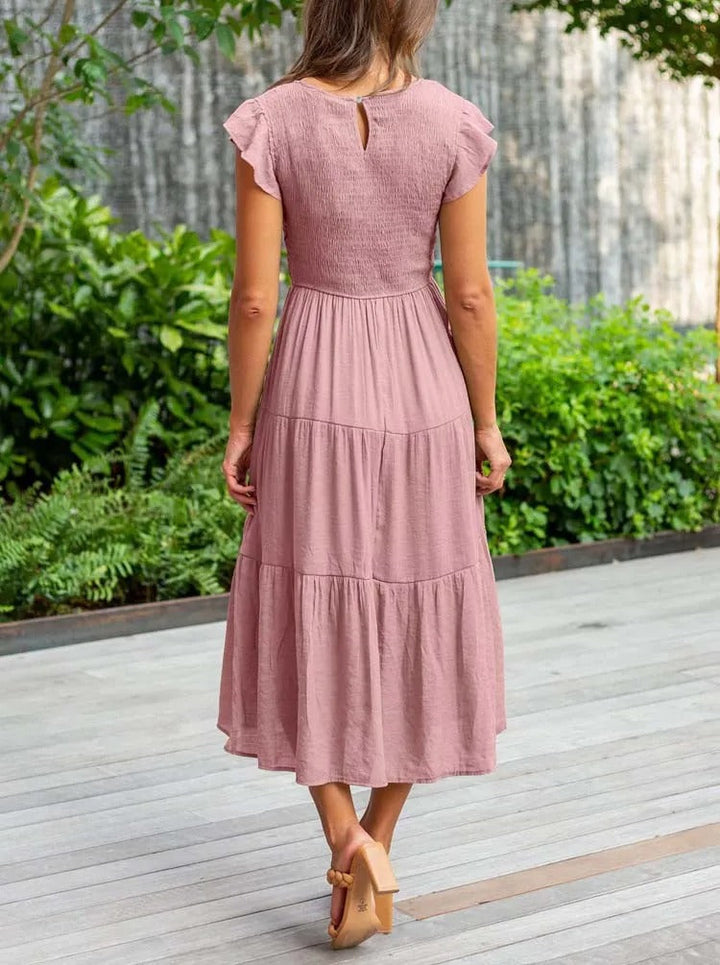 Cette robe raffinée est idéale pour la mode féminine, alliant chic, confort et effet ventre plat.