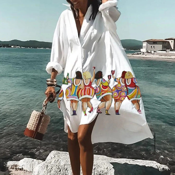 Magnifique robe chemise femme, coupe midi, ultra légère et confortable pour un été stylé et sans effort.