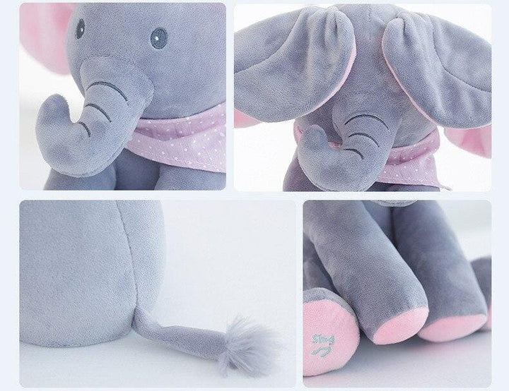Éléphant musical interactif, jouet éducatif pour nouveau-né et bébé, développe la coordination.