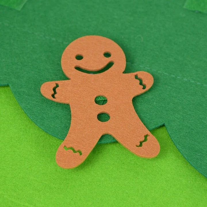 Jouet sapin de Noël lumineux et interactif Montessori en feutre. Parfait pour l'éveil et le développement des enfants.