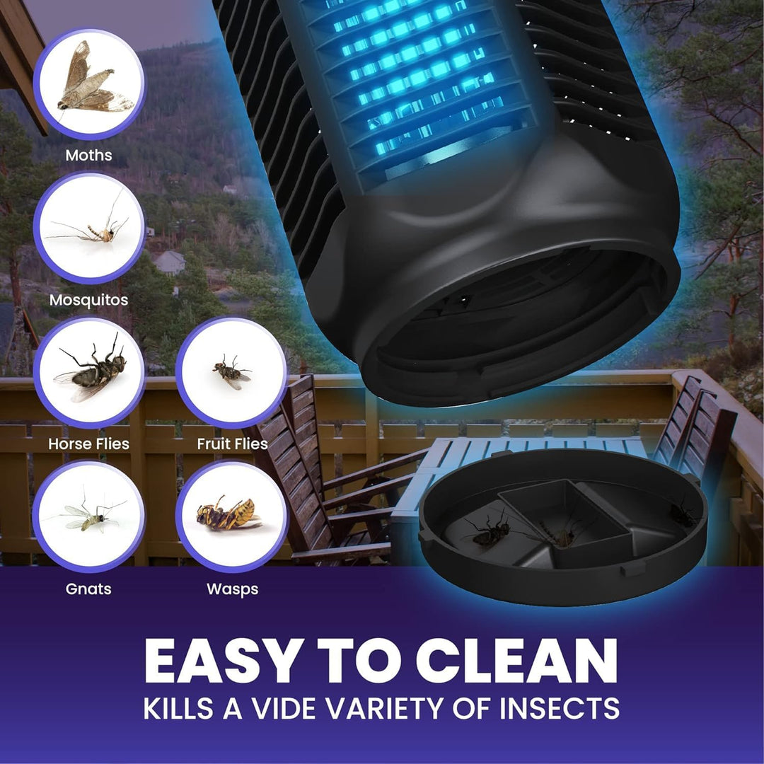 Destructeur d'insectes électrique UV haute puissance. Tue-mouche et anti-moustique efficace.