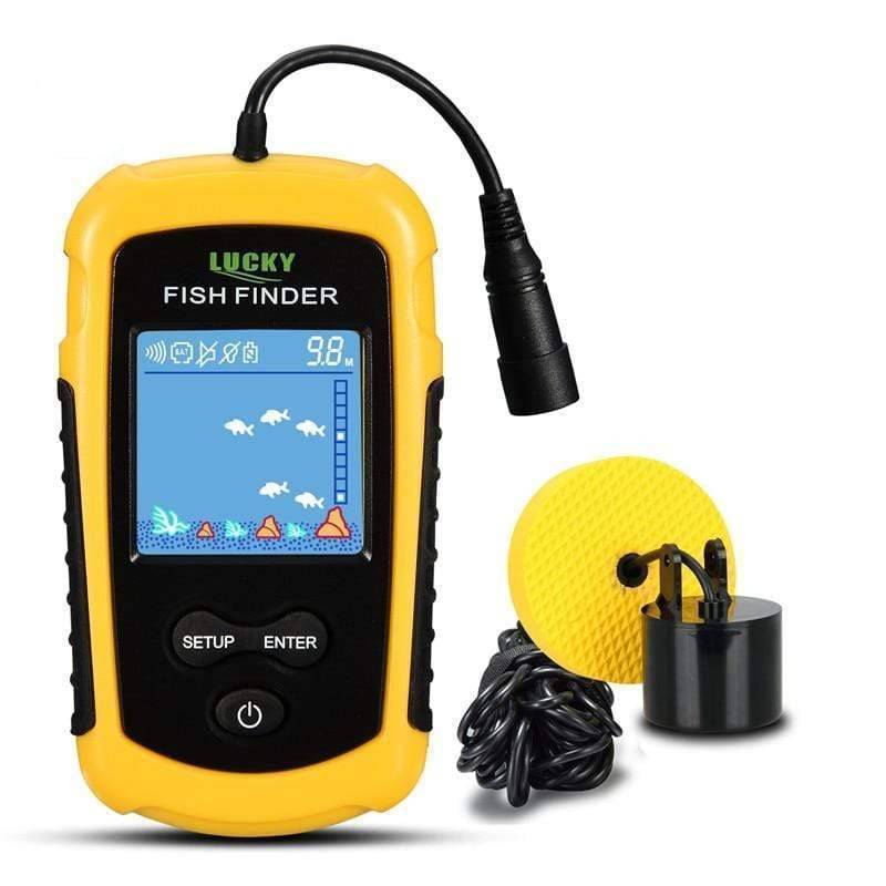 Détecteur de poisson sonar portatif avec écran rétroéclairé pour la pêche en eau douce ou salée, facile à utiliser.