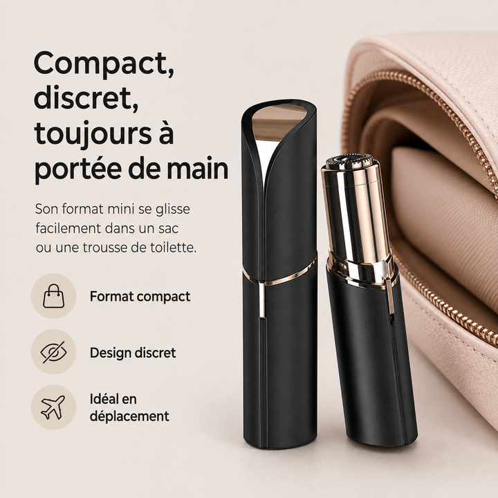 Épilateur facial électrique rechargeable pour femme avec câble USB. Autonomie longue pour une beauté sans limite.