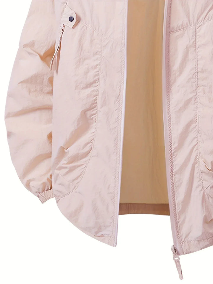 Veste d'extérieur unisexe avec capuche ajustable, pour un confort optimal en automne.