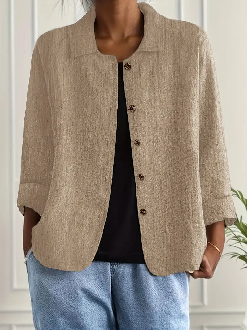 Haut femme Sofia confortable, chemisier polyvalent, parfait pour une tenue décontractée.