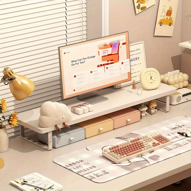 Rehausseur de bureau MODURA ergonomique en acier, améliore posture et bien-être au télétravail. Idéal productivité.