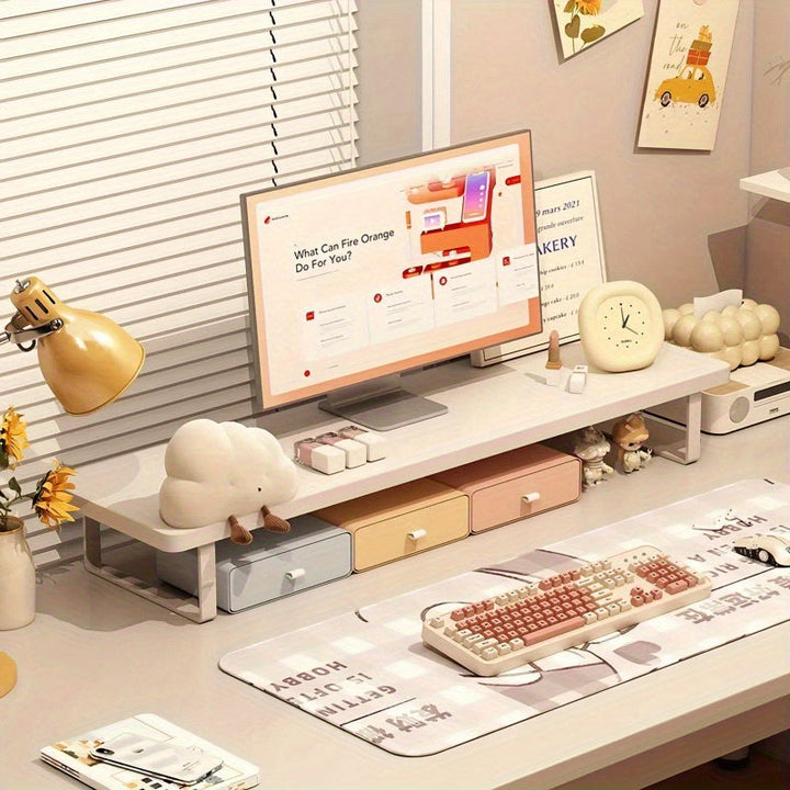 Rehausseur de bureau MODURA ergonomique en acier, améliore posture et bien-être au télétravail. Idéal productivité.