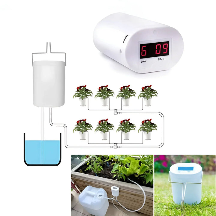 Système d'irrigation intelligent et autonome pour maintenir vos plantes de balcon hydratées. Accessoire jardinage.