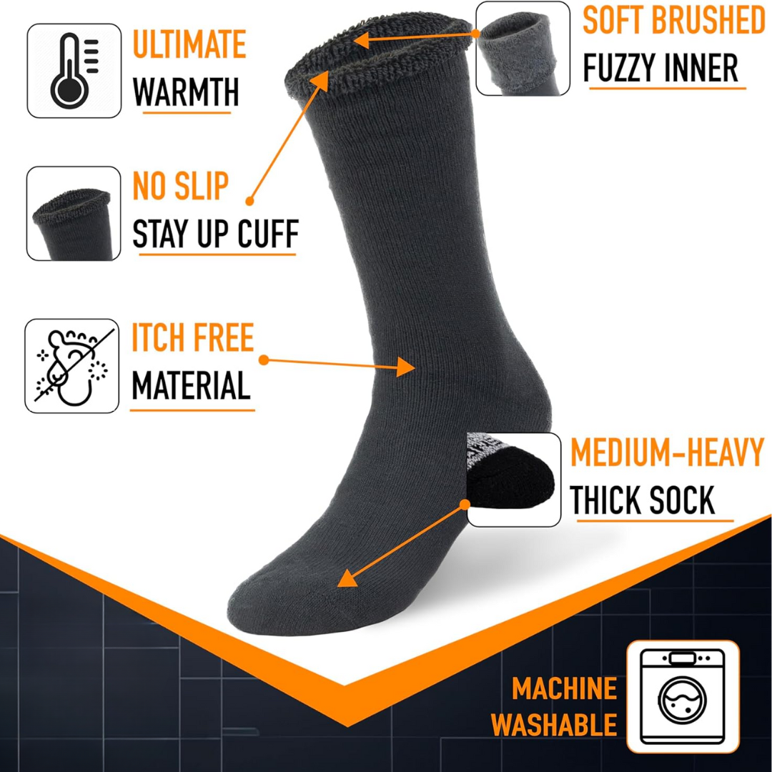 Chaussettes pour hommes ultra-chaudes, offrant un confort inégalé et un excellent soutien par temps froid.