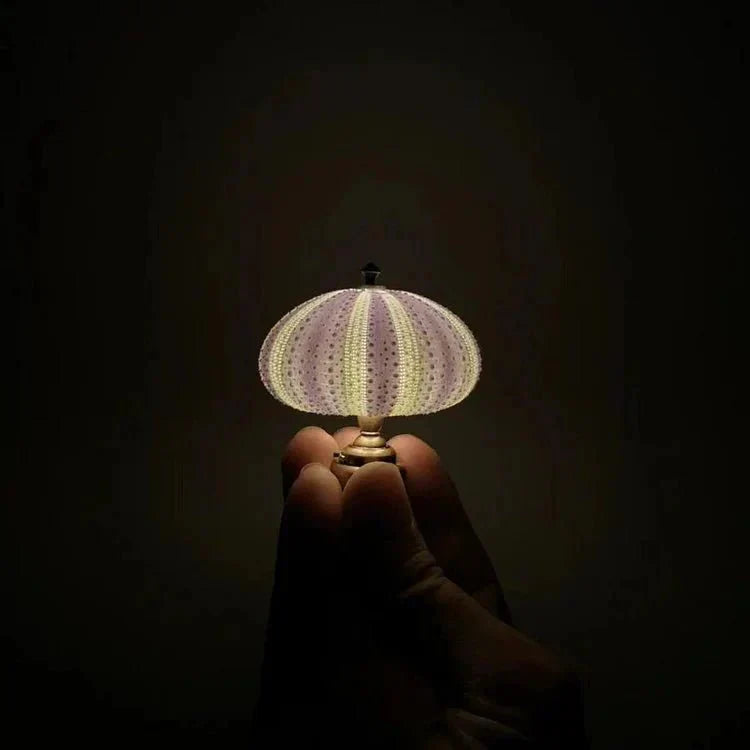 Petite lampe oursin LED pour décoration de table, cadeau original et unique.