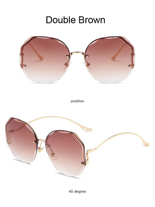 Lunettes de soleil fashion, dégradées, luxe unisexe, protection UV élégante, parfaites pour l'été.