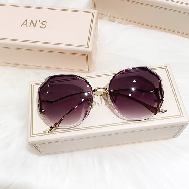 Chic et modernes: lunettes de soleil dégradées luxe, unisexe, sans monture, protection UV mode été.