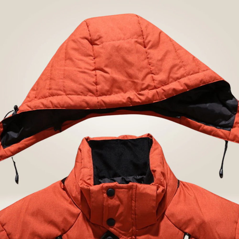Doudoune homme avec capuche amovible, résistante au vent et à l'eau, pour un confort maximal en hiver.
