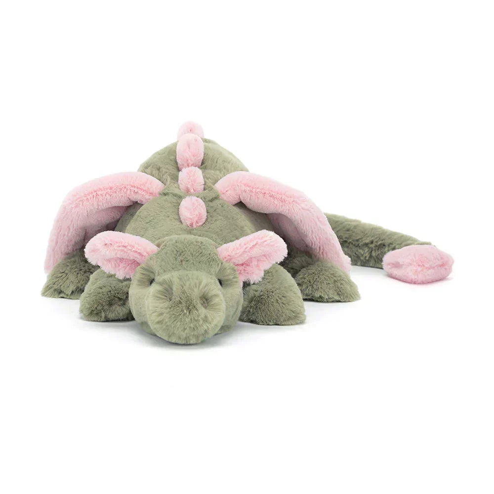 Peluche dragon douce et câline unisexe, idéale pour les enfants et adultes. Compagnon parfait pour la chambre.