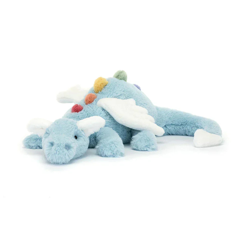 Compagnon dragon en peluche pour enfant, un doudou câlin et sécurisant pour tous les âges. Grande douceur.