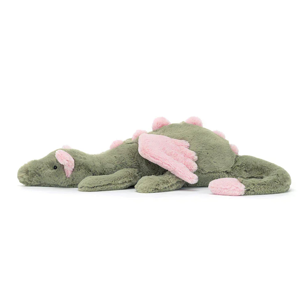 Explorez la fantaisie avec ce doudou dragon doux. Un jouet enfant réconfortant pour des rêves magiques.
