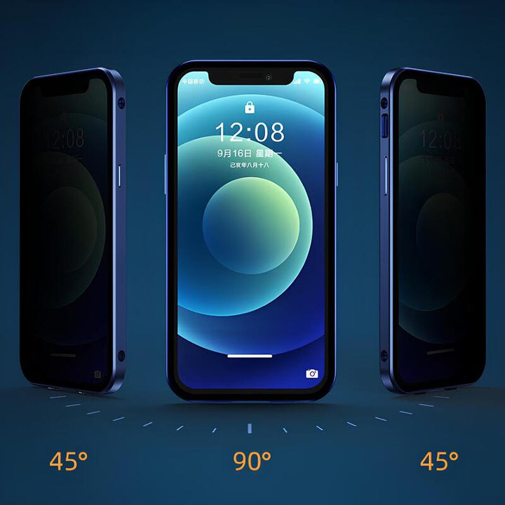 Coque de sécurité magnétique pour iPhone, anti-espion et antichoc, pour protection optimale et confidentialité.