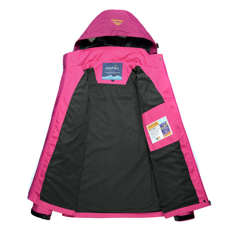 Veste chaude femme à capuche pour le quotidien, style moderne et protection imperméable contre le froid hivernal.