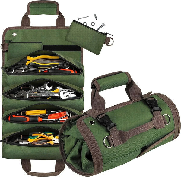 Organiseur à outils roulable ForgeRoll avec multiples compartiments pour un rangement optimal de l'équipement professionnel.