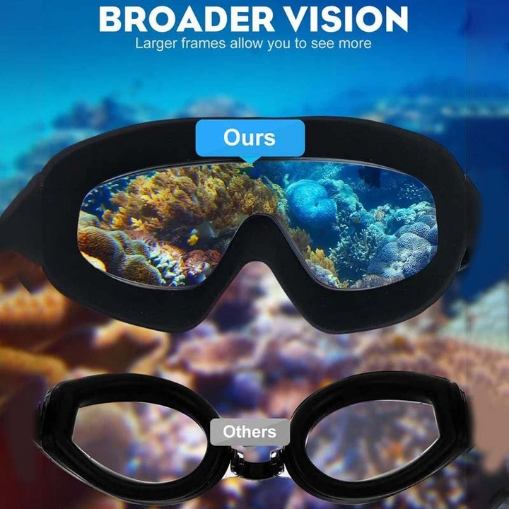 Confortables lunettes de natation AquaVision Pro en silicone, unisexes, idéales pour la nage et la piscine.