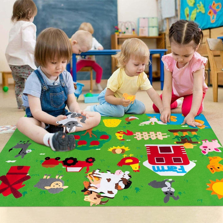 Idée cadeau: tableau en feutre pour enfants, un jouet éducatif qui stimule l'imaginaire et la créativité.