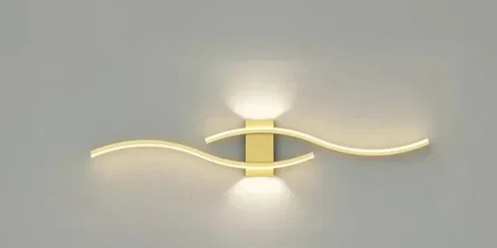 Luminaire LED mural Lumivora Wave, vague noire, économie d'énergie, décoration maison moderne.