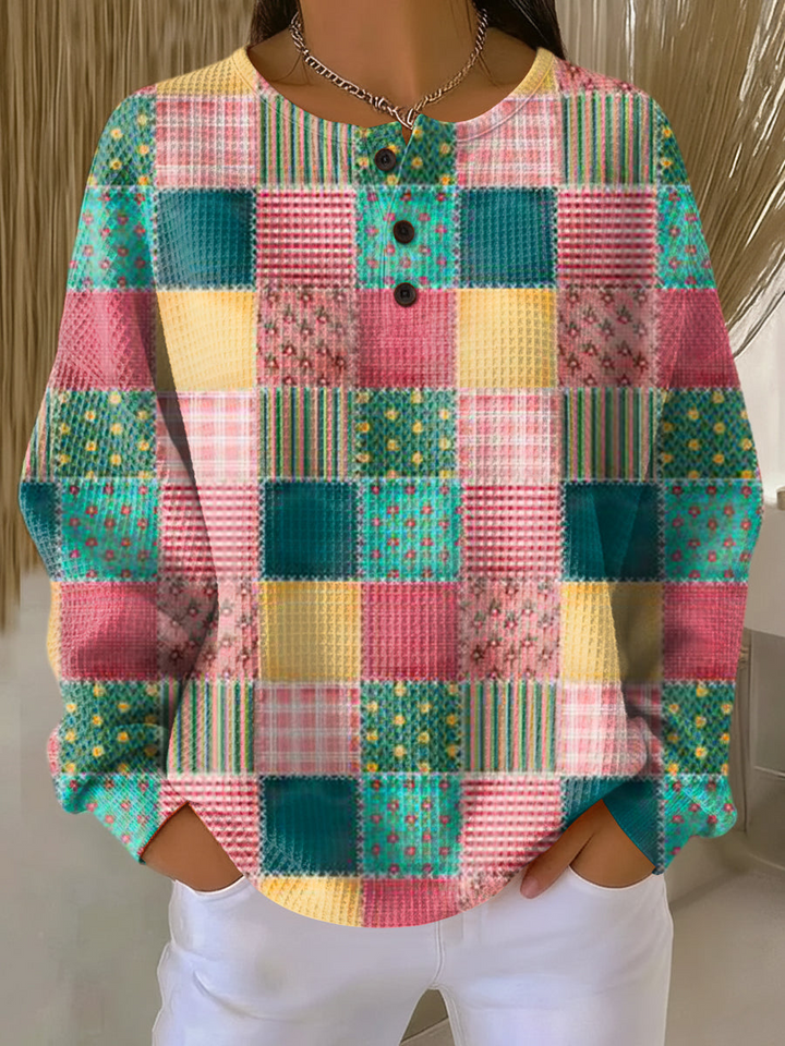 Pull femme hivernal, tricot gaufré doux et chaud, sensation douillette garantie.