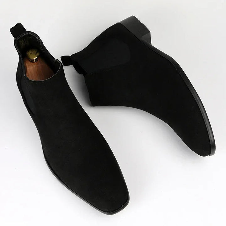 Bottines homme élégantes et confortables, style Chelsea bout pointu, pour enfilage rapide, look impeccable.