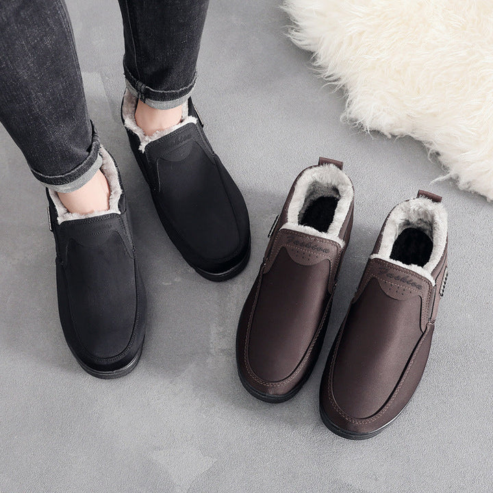Bottes homme hiver, idéales pour le soutien du pied, robustes, chaudes, imperméables et antidérapantes.