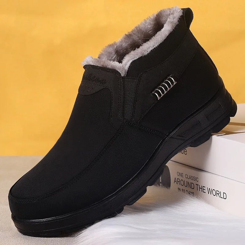 Bottes d'hiver orthopédiques imperméables pour hommes, offrant chaleur et confort exceptionnels.