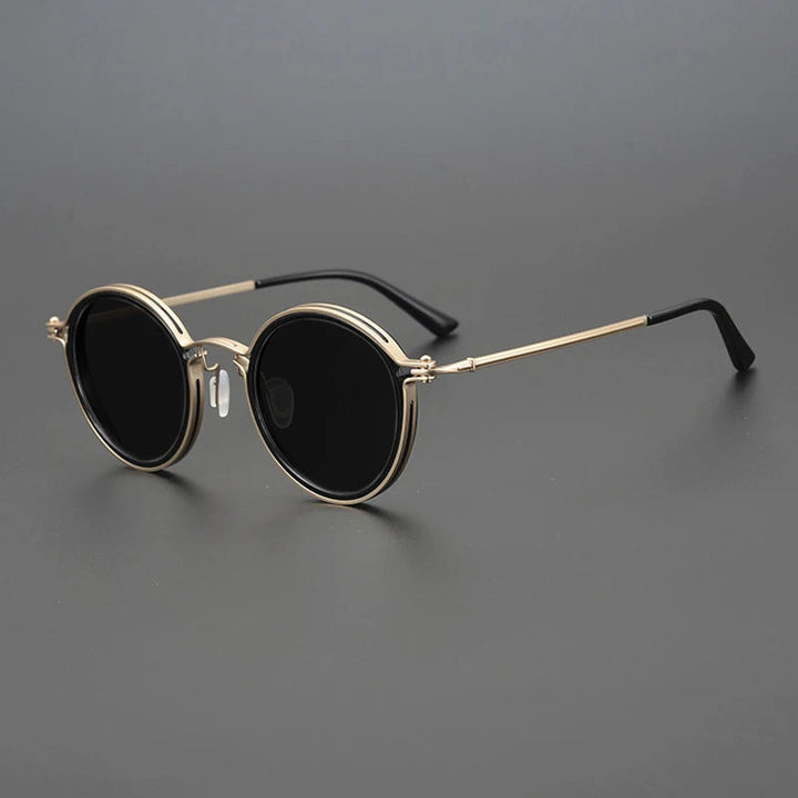 Lunettes de soleil polarisées homme/femme avec monture métal élégante, offrant une protection UV supérieure et anti-reflets.