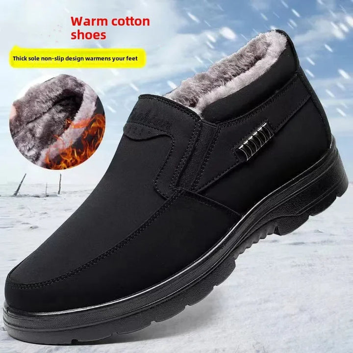 Modèle de bottes homme hiver, orthopédiques et chaudes, parfaites pour l'extérieur grâce à leur robustesse.