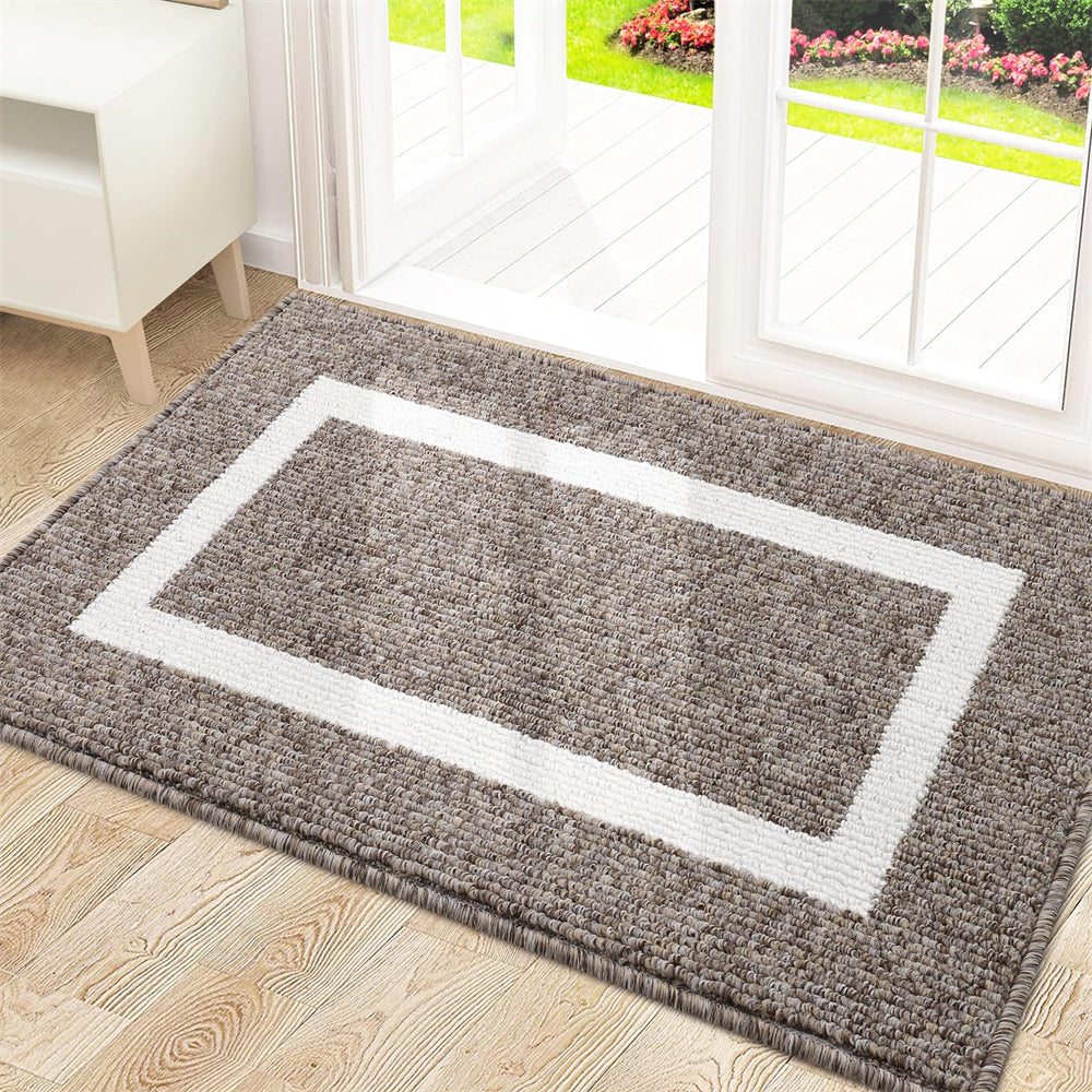 Tapis d'entrée antidérapant en polyester, anti-salissures pour une propreté durable de votre maison. Idéal intérieur/extérieur.