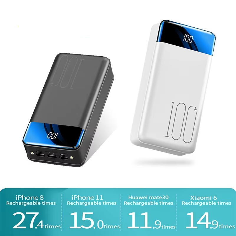 Batterie externe ultra-haute capacité 50000mAh. Chargeur portable rapide pour plusieurs appareils mobiles.
