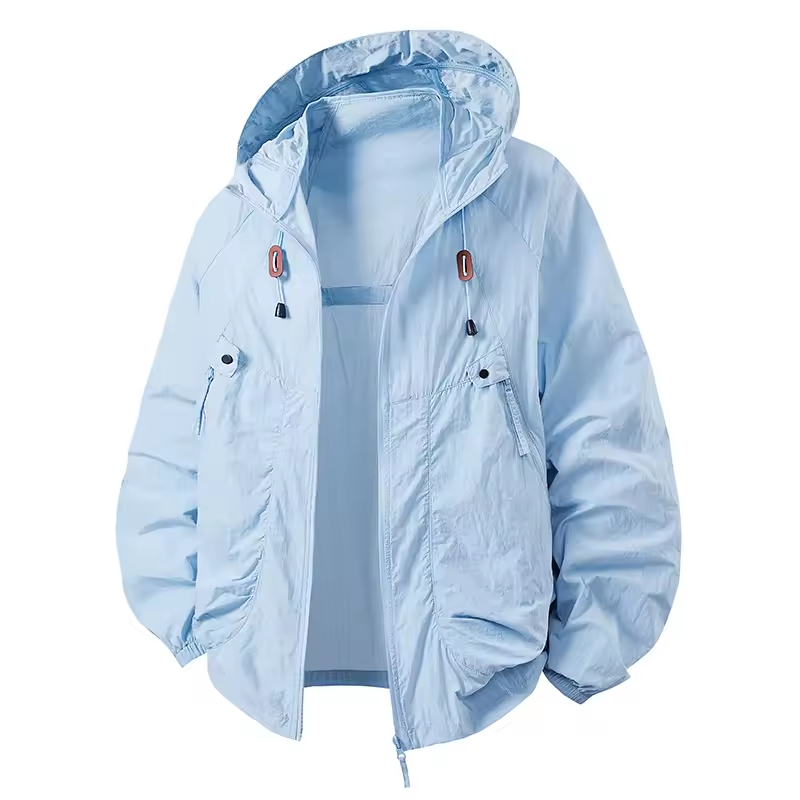 Veste à capuche unisexe pour extérieur, idéale sport, randonnée, style urbain.