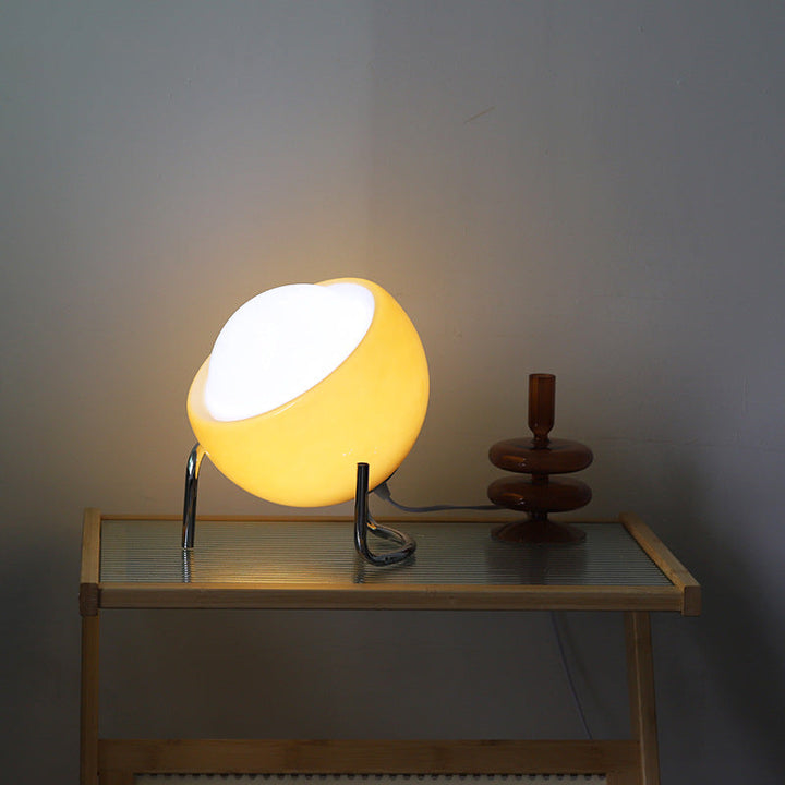 Éclairage de table nordique en verre, lampe décorative pour chambre à coucher.