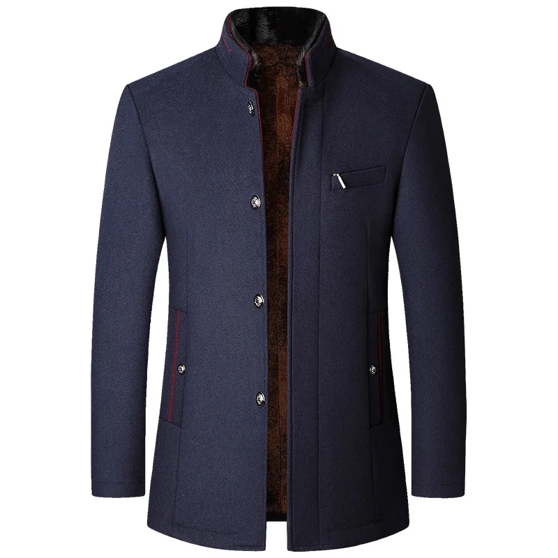 Veste hiver homme chic, manteau professionnel boutonnage, mode masculine sophistiquée automne. Élégant.