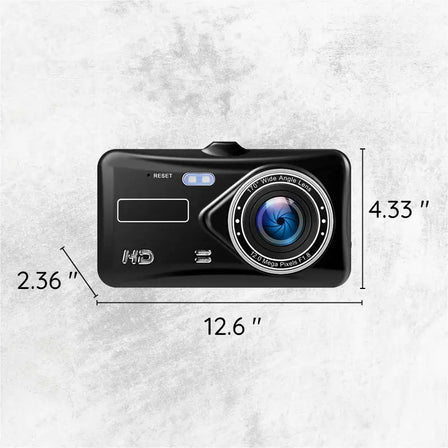 Dashcam double caméra grand angle pour voiture, enregistreur vidéo HD, vision nocturne, preuve vidéo auto.