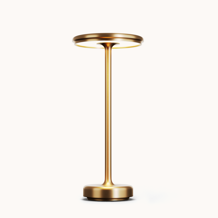 Lampe de table LED sans fil portable, rechargeable, parfaite pour terrasse, balcon ou jardin extérieur.
