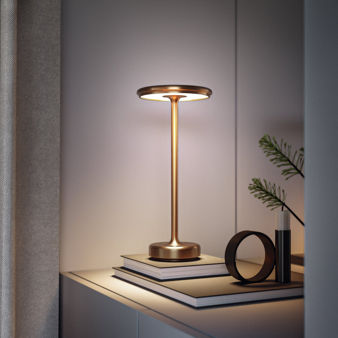 Lampe d'ambiance LED sans fil, rechargeable, idéale pour créer une atmosphère chaleureuse dans tout espace.