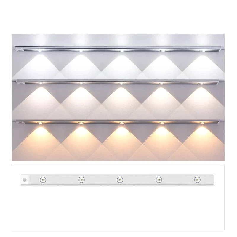 Détecteur de mouvement pour lampe murale LED sans fil, éclairage intérieur réglable et rechargeable.