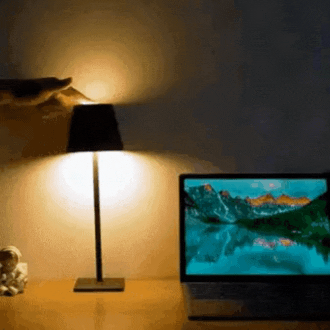 Lampe de table LED simple et efficace, sans fil, rechargeable, éclairage portable pour usage varié.
