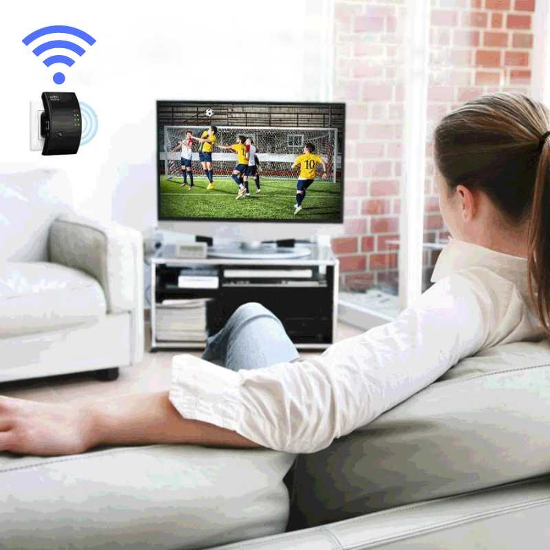 Extension WiFi pour maison connectée, assurant un signal stable et une navigation fluide sur tous vos appareils.