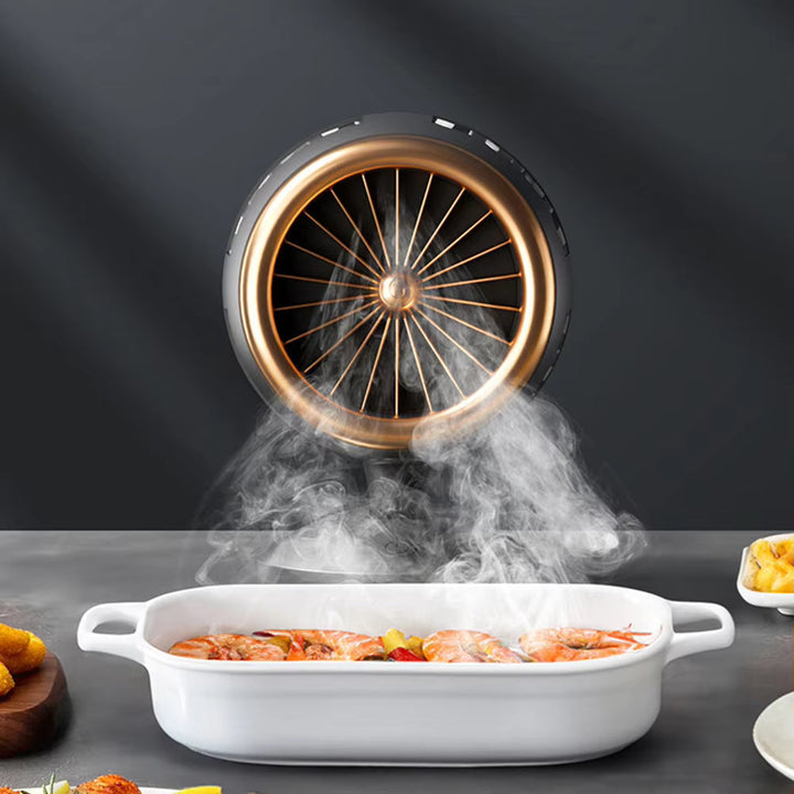 Ventilateur d'extraction portable USB 3 vitesses pour cuisine intérieure, hotpot ou BBQ de table. Aide à éliminer fumée et odeurs.