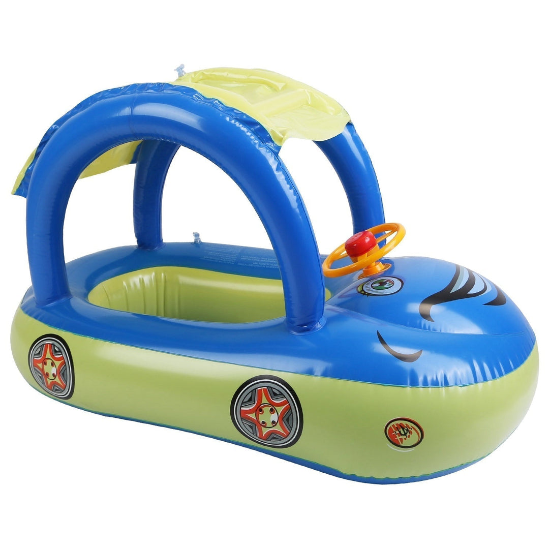 Bateau gonflable enfant coloré pour piscine et plage, idéal pour jeu aquatique d'été sécurisé.