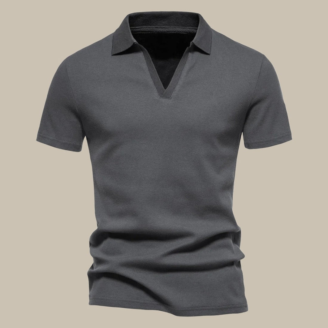 Polo homme de qualité supérieure, coupe ajustée, manches courtes. Look moderne et confortable pour le bureau.